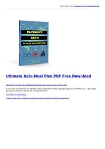Keto Bodybuilding Meal Plan Pdf